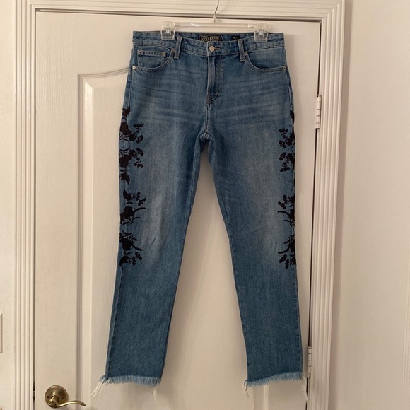 Lucky brand embroidered jeans size 8/29 - Picture 3 of 13